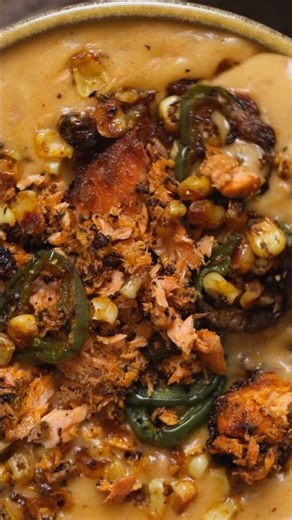 Blackened salmon chowder that's actually easy to make #salmon #cooking #foodshorts