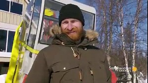 An Alaska pilot in the unique Kaman K-Max helicopter is halfway through a remote supply run, amid gale force winds. He makes it back to base to refuel–then it’s immediately onto the next challenging task: hauling a 5,000-pound load of lumber. A brand-new episode of Ice Airport Alaska airs tonight at 8 PM. | Smithsonian Channel Aviation Nation