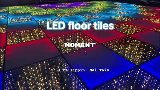 LED floor tiles support full RGB color changes and allow for custom color and mode settings via a controller.#HengyangLEDAbyssTileLight #LEDGroundTiles #LED
