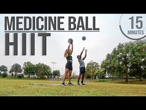 15 Minute Medicine Ball HIIT Workout (With Modifications/NO REPEAT)