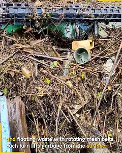 Floating Trash Collector Clears Water Easily. #WaterCleaning #TrashCollector | Fun club