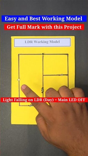 LDR Day Night Sensor Working Model | Automatic Street Light Projec