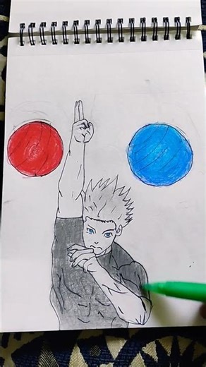 gojo hollow purple nuke drawing