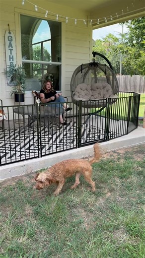 Organic American 🥰 on Instagram: "✨🐾 Meet the No Pawblems Free Standing Dog Gate with Door — your stylish solution to keeping your furry friends safe and your spaces neat! 🪟 Freestanding & Foldable: Easy to set up anywhere — no tools, no wall drilling. 🚪 Built-in Door: Walk through without moving the whole gate. 🏠 Indoor & Outdoor Use: Perfect for living rooms, patios, or garden spaces. 🐶 Pet-Friendly & Sturdy: Keeps your pets in their safe zones while looking chic. 📏 30’’ Tall Barrier: I
