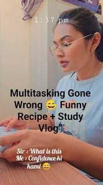 Day 7 | Multitasking Gone Wrong 😅 Funny Recipe + Study Vlog”