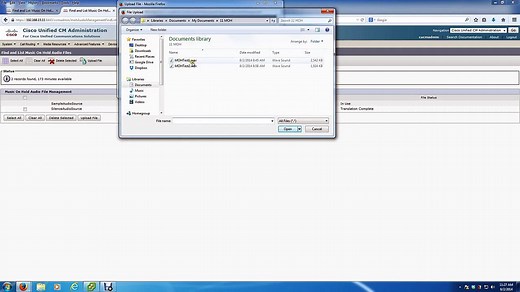 Cisco Unified Communications Manager Music On Hold Configuration
