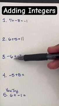 How to add integers #addingintegers #integers