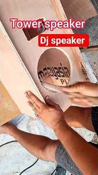 Tower Speaker Speaker hole cutting #diyprojects #djspeaker