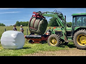 Wrapping and Stacking Round Bales