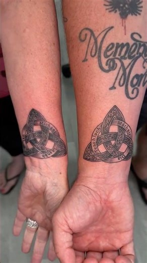 Matching Celtic Knots Tattoo by Mike Crinella and Magic