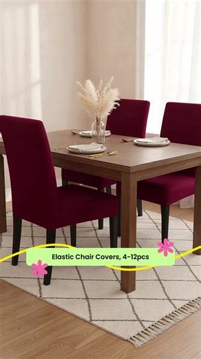 Small Size Elastic Chair Covers, 4-12pcs Dining Chair Slipcovers, All-Season Milk Silk Spandex Seat Protectors, Splash-Proof for Home Use #fullwrapseatcover #linensheetsbenefits #diningchair #model3seatcovers #seatcoversolutions #waterproofslipcover #washablepetmat #crisscrosschaircover #waterproofbedcover #waterproofseatcover