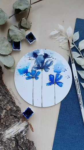 Painting Abstract Flowers: Watercolor Tutorial for Beginners