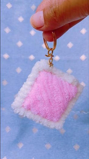 Handmade yarn key chain