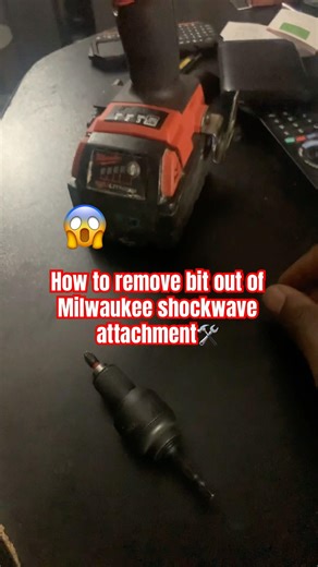 How to remove bit out of Milwaukee shockwave attachment🛠️
