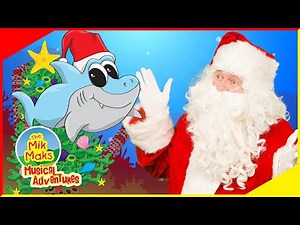 Christmas Baby Shark | Santa Songs and Nursery Rhymes | The Mik Maks