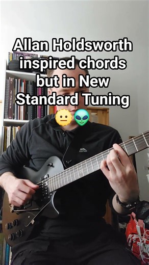 Alien chords #allanholdsworth #robertfripp #newstandardtuning #jazzfusion #guitar #ambientmusic