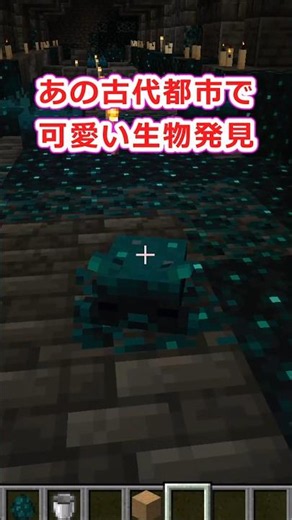 Found a cute creature in the Ancient City/Deep Dark!? #Minecraft #minecraft #shorts