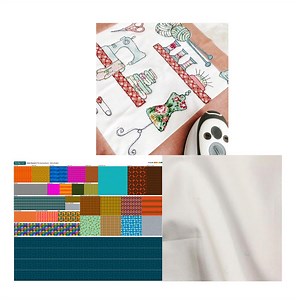 Helen Newton Retro Brights Sewing Room Cushion Kit: Instructions, Panel & Fabric (0.5m)
