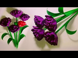 Nirmana | a4 nirmana | මල් නිර්මාණ | how to make paper flowers | කඩදාසි - Papers