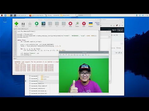 Run OpenCV example on Raspberry Pi 5 with active cooler and PD power adapter #raspberrypi