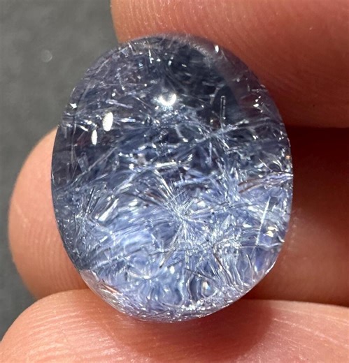 10.4CT Genuine Natural Blue Dumortierite Quartz Cabochon: Collectible Gemstone With Clear Inclusions - Etsy
