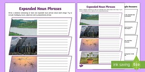 KS2 Expanded Noun Phrases Worksheet to Support the Teaching of Varmints by Helen Ward