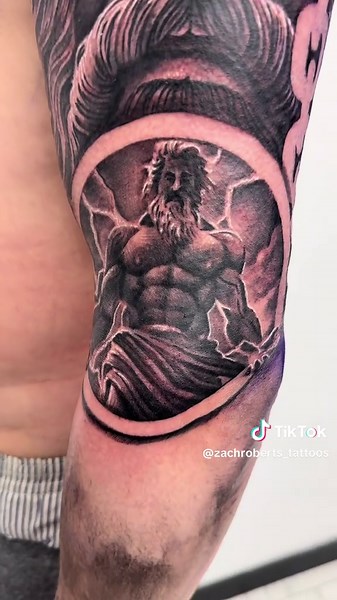 Zeus Greek Mythology Tattoo Sleeve Design