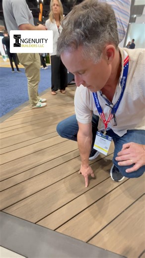 Here at IBS 2026 at the TimberTech deck Booth! We love the variety! #decking #IBS2026