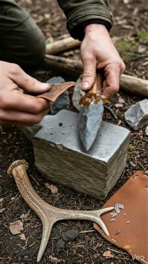 Forging a Stone Dagger by Hand | Cinematic Bushcraft Knapping