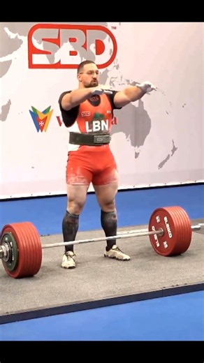 El Chaer - 403,5kg deadlift world record on ipf championship #sports #powerlifting #worldcup #shorts