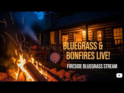 Live Bluegrass by the Fire | Warm Instrumental Music All Day
