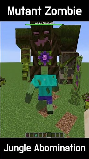 Jungle Abomination (Dungeons Content) vs Mutant Zombie [Minecraft Mob Battle] #Shorts