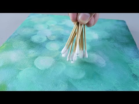 une rose! cotons tiges peinture acrylique pour débutants #69