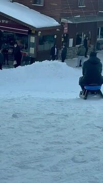 5.3K views | A man rode a sledge downhill but lost control and crashed. The unexpected fall abruptly ended his ride, while his brother laughed and filmed the incident. | Jukin Copyright Management | Facebook
