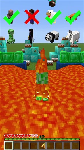 Minecraft Mobs vs Emerald Lapis Lava Race Trend 😍😍