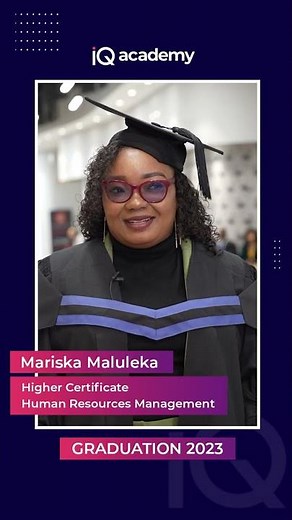 iQ Academy Higher Certificate in HR Management Graduate - Mariska Maluleka
