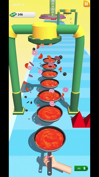 Pizza Stack Game Level-3#gameplay#ios#subscribe#youtubeshorts#shorts#pizza