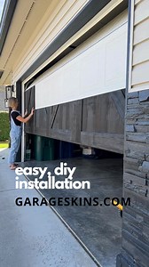 Refresh your garage door with easy-to-install overlays from GarageSkins! Shop the collection of patterns and colors to create the perfect, custom look to compliment your home's aesthetic. | GarageSkins | Facebook