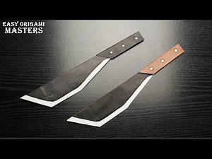 How to make a knife Machete out of paper. Origami knife Machete