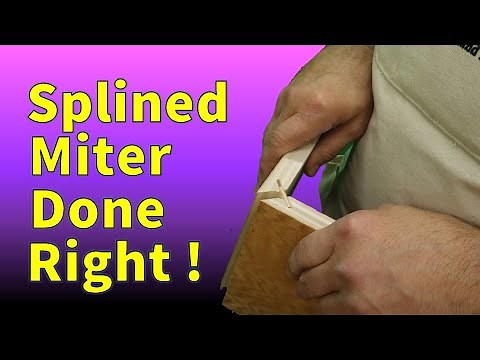 Splined Miter Joint - For Strong Cabinets