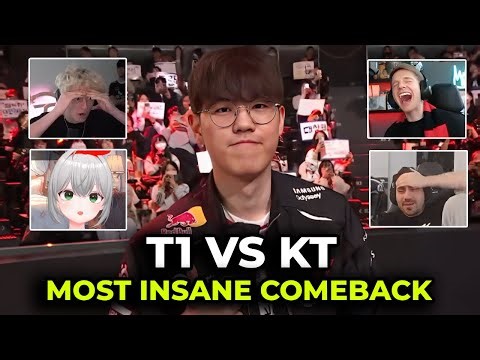 Streamers React to T1's INSANE 13K Gold Comeback vs KT