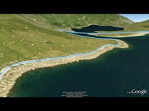 Miners' Track - Descending Snowdon (aerial fly through)
