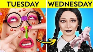 183K views · 3K reactions | Nerd Became Wednesday Addams*Little Gadgets For The Thing | Ultimate Makeover for a Crush By Kaboom Zoom | Zoom Zoom | Facebook