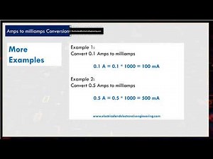 Amps to milliamps - A to mA Conversion formula with Solved Examples