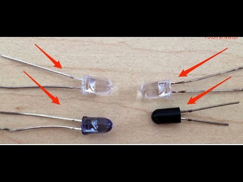 Circuito emisor y receptor infrarrojo con leds. Circuitos básicos Parte 1.Detectores de objetos.
