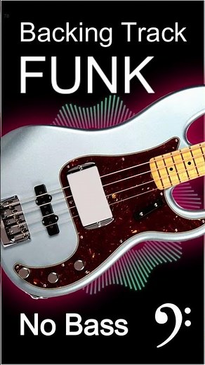 FUNK Backing Track 🚫𝄢🎸 No Bass Jam Track for Bassists #backingtrack