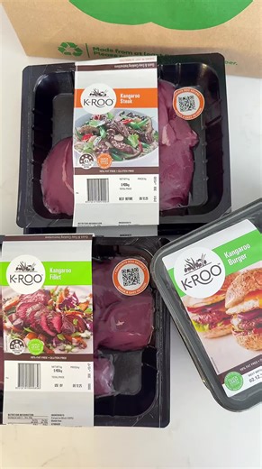 K-Roo kangaroo meat… three easy, healthy ways. The Kanga Banga sausages are a great high-protein option for both kids and adults. They’re lean, quick to cook, and perfect with something simple like toast and cucumber for fibre and steady energy. The kangaroo burgers are probably my favourite. They cook fast on the BBQ or stove, they’re naturally low in fat, and packed with iron. Just don’t overcook them to keep them juicy. And the K-Roo steak is super versatile. It cooks in minutes, is rich in i