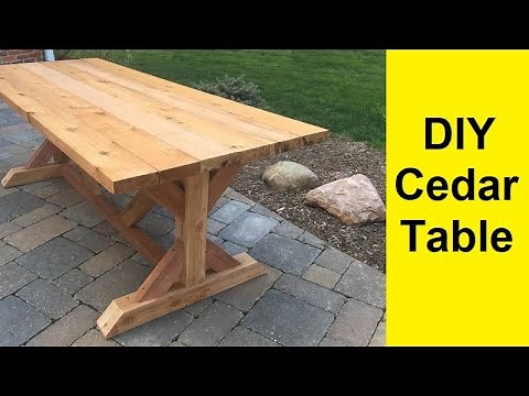 DIY Outdoor Cedar Table