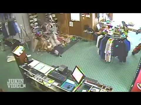 Hey Ron, Hey Billy! (Guy Falls Through Roof)