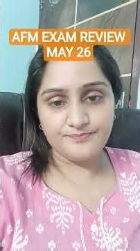 CA FINAL AFM EXAM REVIEW #icai #examreview #review #caexams #cafinal